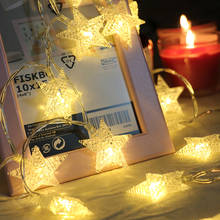 1,5 м 3 м 6 м Звездные светодиоды на батарейках светодиодные лампы белый теплый белый Светодиодная лента RGB рождественские фонари для Рождественского украшения 2024 - купить недорого