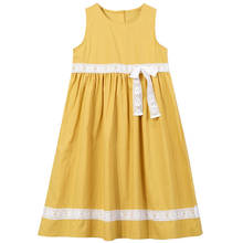 Fashion 2022 Summer New Sleeveless Girls Dresses Children Lace Patchwork Cotton Dresses Baby Girls Holiday Beach Dresses, #8572 2024 - buy cheap