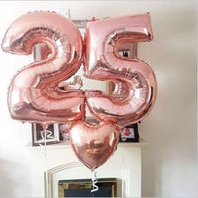 Globos de papel de aluminio para cumpleaños de hombre, niño y niña, suministros de decoración para fiesta, número de 50 años, oro rosa, 32 o 40 pulgadas, 30, 18, 50, 2 uds. 2024 - compra barato