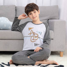Conjunto de pijama para meninos, pijama de algodão para inverno para crianças e adolescentes de 4 a 18 anos 2024 - compre barato