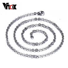Vnox Cable Necklace Color 2.0mm 2.4mm 3.2mm Link Chain Stainless Steel Necklaces 2024 - buy cheap