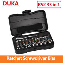 DUKA 33 in 1 Ratchet Screwdriver Bits Set RS2 Multifunction DIY Wrench S2 Magnetic Bits Household Mobile Phone Repair Tools 2024 - buy cheap