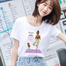 Super Mom Women's Cotton T-shirt Mother Graphic Print Tees White Mama Oversized TShirt Summer Aesthetic Tops Mother and Child 2024 - buy cheap