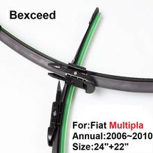 Flat Wiper Blade For Fiat Multipla 24"+22" Bexceed of Car Windscreen Windshield 2006 2007 2008 2009 2010 2024 - buy cheap