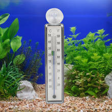 Termómetro Vertical para acuario, medidor de temperatura de vidrio para pecera doméstica, termómetro de temperatura del agua con ventosa 2024 - compra barato