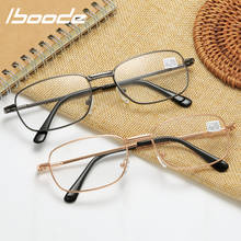 Iboode-gafas de lectura ovaladas de Metal para hombre y mujer, lentes transparentes para presbicia, ópticas, graduadas + 1,0 a 3,5 2024 - compra barato