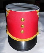 Sombrero para camarero, gorros para la parte superior, etiqueta, tambor, gorras de equipos, militar, sombrero para Cosplay, puesta en escena, accesorios, rojo y blanco 2024 - compra barato