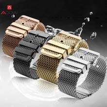 Mesh Milanese Wrist Band Strap Stainless Steel Universal Watchband Link Bracelet Accessories Gold 18mm 20mm 22mm 24mm 2024 - buy cheap