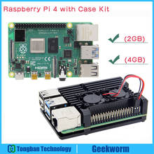 Raspberry Pi 4 Computer Model B (2/4GB) with Passive Cooling Armor Case, Raspberry Pi 4 + Aluminum Case Kit for Raspberry Pi 4B 2024 - buy cheap