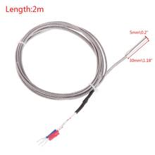 2m K-Type Thermocouple Temperature Sensor 0-600 Celsius 5*30mm Probe Stainless Steel 2024 - buy cheap