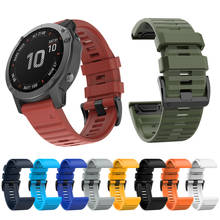 Pulseira de relógio de esporte de 22mm, pulseira de silicone de liberação rápida para pulseira garmin fenix6/fenix5plus/fenix5 2024 - compre barato