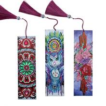 DIY 5D Diamond Painting Bookmarks, URYKE Full Drill Cross Stitch Embroidery Kit Leather for Art Craft Home Decor Kids Adults New 2024 - buy cheap