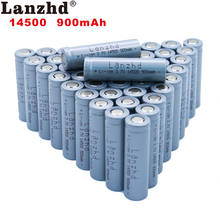 Pilhas recarregáveis li-ion de 40 peças, 14500 900mah 3.7v, pilhas aa, célula de lítio li-ion para lanterna led, farol para mouse 2024 - compre barato