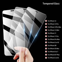 Protector de pantalla de vidrio templado para móvil, Protector de pantalla para iPhone 11, 12, 11 Pro Max, 8, 6 Plus, X, XS, XR, Max, 12 Mini, 3 unidades 2024 - compra barato
