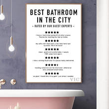 Funny Bathroom Reviews Canvas Art Prints and Poster Washroom Quotes Modern Minimalist Painting Picture Toilet Wall Art Decor 2024 - buy cheap