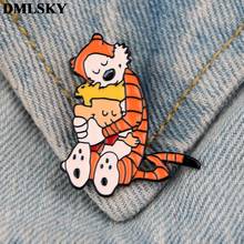 DMLSKY tigger Brooch Cute Enamel Pin Badge Pins Party Pin Cartoon Brooch Jewelry Badges For Clothes M3946 2024 - buy cheap