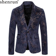 Shenrun jaqueta masculina, blazer azul-marinho, vermelho, casamento, noivo, jaqueta, festa, baile, cantor, palco, fantasia jovens 2024 - compre barato