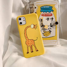 Yellow Giraffe Phone Case For iPhone 11 12 13 Pro Max X XS Max XR Soft Silicone Cover For iPhone 7 8 6s Plus SE 2 Cute Cartoon 2024 - buy cheap