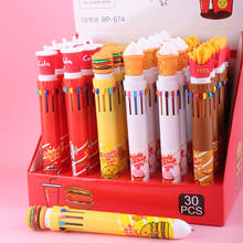Bolígrafo creativo de 10 colores para escuela y oficina, suministros de escritura, papelería, regalo, 30 unids/lote 2024 - compra barato