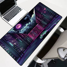 Mairuige-alfombrilla de ratón de animación Night City para videojuegos, alfombrilla de ratón antideslizante para ordenador, Notebook, carga inalámbrica, alfombrilla de escritorio, 90x40 2024 - compra barato