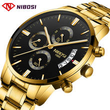 2020 Relogio Masculino NIBOSI Mens Watches Waterproof Sport Auto-Date Quartz Men Watch Chronograph Luxury Business Watch Men 2024 - buy cheap