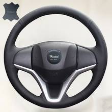 DIY Steering Wheel Cover for Honda Fit 2014-2019 City 2014-2019 Jazz 2014-2019 HR-V HRV 2016-2019 braiding on the steering wheel 2024 - buy cheap