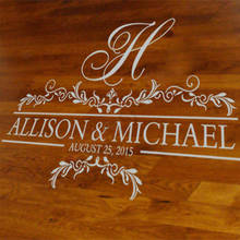 Makeyes Wedding Floor Sticker Personalized Name Mariage Dance Floor Decal Wedding Date Custom Vinyl Removable Love Decals Q612 2024 - buy cheap