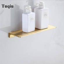Tuqiu suporte de bronze para parede, prateleira para banheiro, saboneteira, chuveiro, ouro escovado, suporte para shampoo 2024 - compre barato
