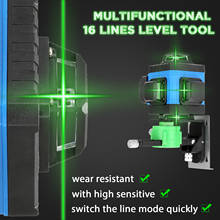 Многофункциональный лазерный 3D уровень, самонивелирующийся 4d-лазер 16-линейный зеленый с поворотом на 360 градусов, горизонтальный, вертикальный, перекрестный нивелир с сигналом 2024 - купить недорого