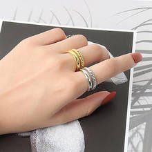 Женское Двухслойное кольцо в этническом стиле, кольцо золотого и серебряного цвета с плетением в виде молочного хлеба 2024 - купить недорого