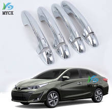 Car Accessories Exterior Decoration ABS Chrome LHD Side Door Handle Cover For Toyota Vios / Yaris Sedan 2019 2020 Car-styling 2024 - buy cheap