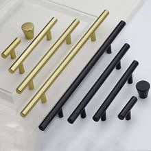 Gold Furniture Handle Aluminum Kitchen Handle Drawer Knobs Cabinet Pulls Black Cupboard Handles Cabinet Knobs and Handles 2024 - buy cheap