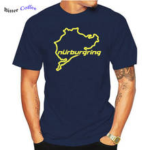 Camiseta de algodón para hombre, prenda de vestir, de manga corta, estilo informal, con diseño de coches de carreras y carreras en carretera, Nurburgring, para verano 2024 - compra barato