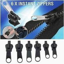 6 PCS/Bag Universal Instant Fix Zipper Repair Kit Replacement Zip Slider Teeth Rescue New Design Zippers For Sewing Clothes 2024 - buy cheap