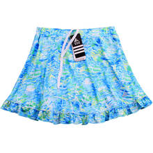 Girls Short Dress High Waist Tennis Skirt Uniform with safe Shorts.Printed Tennis sport skirts skorts for women, badminton skirt 2024 - buy cheap