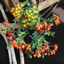 Rama de flores falsas de Navidad, accesorios de decoración del hogar, flores artificiales de espuma, 10 unids/lote 2024 - compra barato