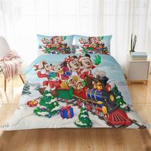 3D Cartoon Mickey Minnie Mouse Bedding Set Disney Donald Duck Train Driving Game Quilt Cover Luxury Decoration for Children Kids 2024 - buy cheap