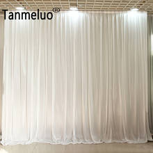 Cortinas de tecido branco puro para decoração, 3x6m, cortinas, cenário, cerimônia de casamento, evento, festa, cabine de foto, casa, janelas 2024 - compre barato