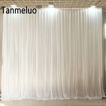 3*6M Pure Simple White Backdrop Drapes Curtains Wedding Ceremony Event Party Photo Booth Ice Silk Fabric Stage Background Panels 2024 - buy cheap