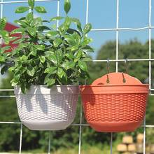 4 PCS/Set Plastic Wall Hanging Semicircular Innovative Imitation Rattan Wall Hanging Wall Flower Pot Plants Basket Home Decor 2024 - buy cheap