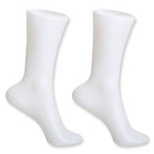 Meia sox para mulheres branca e curta, 2 peças, molde para exibição de meias, manequim 2024 - compre barato