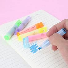 6x Korean Creative Mini Highlighter Lovely Cartoon Marking Pen Office Stationery 2024 - buy cheap