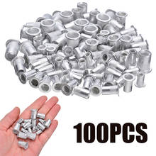 100pcs Steel Aluminum Rivet Nuts Kit Threaded Rivet Nut Inserts Rivnut Nutsert M4 M5 M6 M8 Mixed Kit Set Repairing Tools 2024 - buy cheap