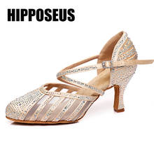 Hippposeus-sapatos femininos para dança, sapatos de salão latinos para dança de salão, salsa, tango, sapatos de baile macia, profissional 2024 - compre barato