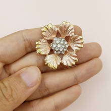 30 un 31mm ouro liga cristal esmalte flor enfeite para pano/casamento cabelo joias achados para jóias artesanais faça você mesmo 2024 - compre barato