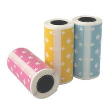 3 Rolls Cute Cartoon Direct Thermal Labels Roll Strong Adhesive Sticker Clear Printing for PeriPage A6 Pocket BT Thermal Printer 2024 - buy cheap