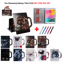 Чехола для планшета Galaxy Tab A 8 2019 SM-T290 SM-T295 с модным животным переносная сумка чехол Caqa для планшета Samsung galaxy Tab A8.0 чехол + подставка для ручек 2024 - купить недорого