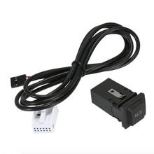 Cabo usb com interruptor de áudio aux para carro vw1 golf gt i r mk6 mk5 jetta rcd310 rcd510 2024 - compre barato