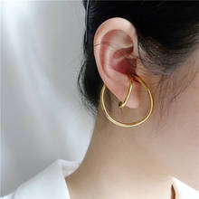 2019 New Design Female Trend Simple Geometric Distortion Irregular Curve Clip Earrings for Women Girl No Pierced Earrings 2024 - купить недорого