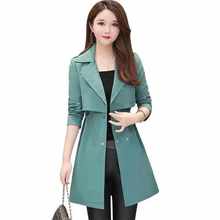 Women Trench Coat 2022 Female Spring Fall Windbreaker Middle-aged Mother Fashion Coat Ladies Mid-length Outwear Lining 5XL D897 2024 - buy cheap